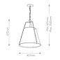 Etch - Large Steel Ceiling Pendant - Champagne Bronze