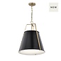 Etch - Large Steel Ceiling Pendant - Black with Champagne Bronze