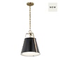 Etch - Medium Steel Ceiling Pendant - Black with Champagne Bronze