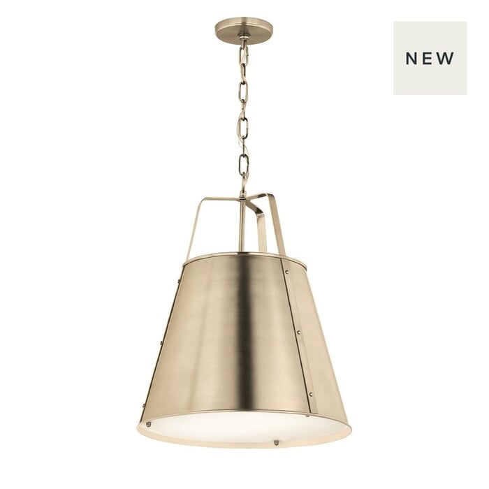 Etch - Large Steel Ceiling Pendant - Champagne Bronze