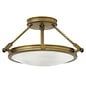 Collia - 3 Light Semi-Flush Pendant - Heritage Brass