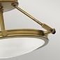 Collia - 3 Light Semi-Flush Pendant - Heritage Brass