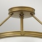 Collia - 3 Light Semi-Flush Pendant - Heritage Brass