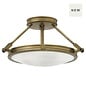 Collia - 3 Light Semi-Flush Pendant - Heritage Brass