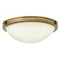 Collia - 2 Light Small Flush Pendant - Heritage Brass