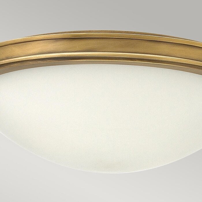 Collia - 3 Light Large Flush Pendant - Heritage Brass