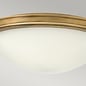 Collia - 3 Light Large Flush Pendant - Heritage Brass