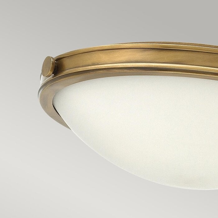 Collia - 3 Light Large Flush Pendant - Heritage Brass