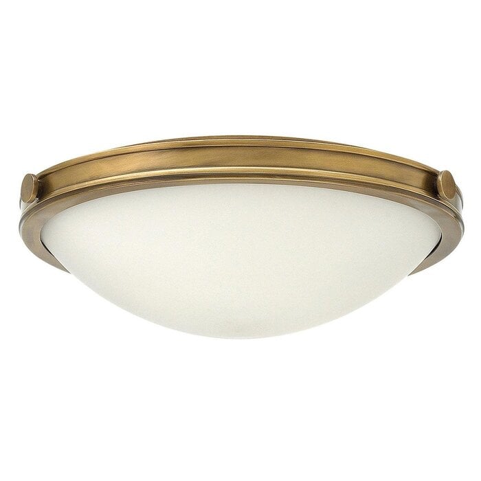 Collia - 3 Light Large Flush Pendant - Heritage Brass