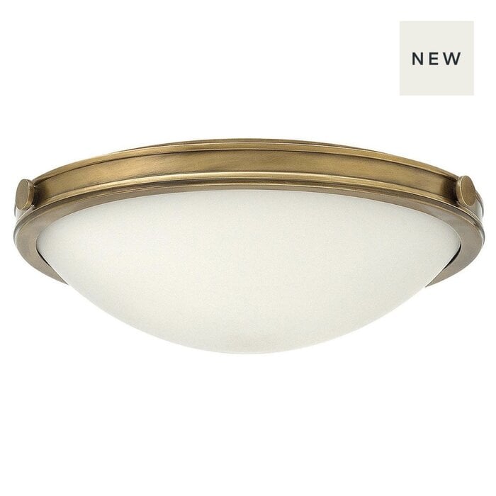 Collia - 3 Light Large Flush Pendant - Heritage Brass