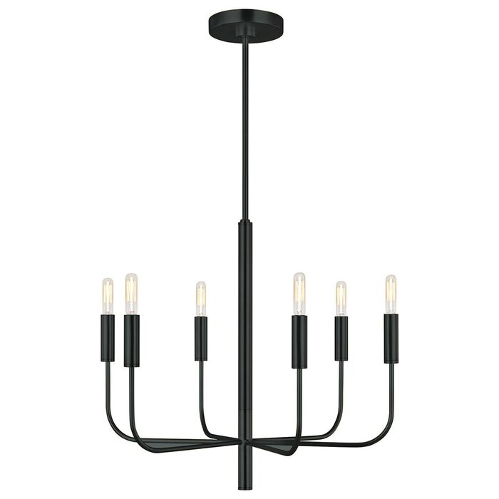 Bria - 6 Light Chandelier - Black