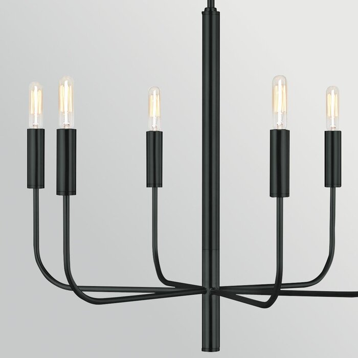 Bria - 6 Light Chandelier - Black