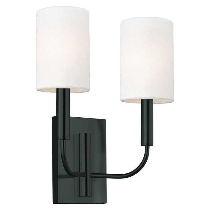 Bria - 2 Light Wall Light - Black