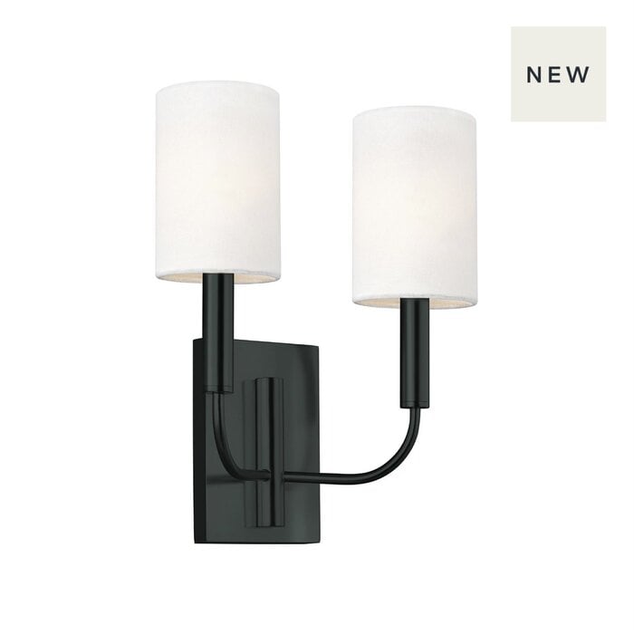 Bria - 2 Light Wall Light - Black