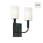 Bria - 2 Light Wall Light - Black