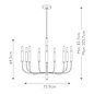 Bria - 9 Light Chandelier - Black