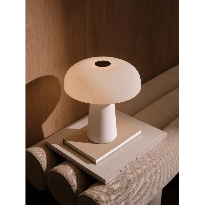 Glossy - Mini Rechargeable Portable Table Lamp - White