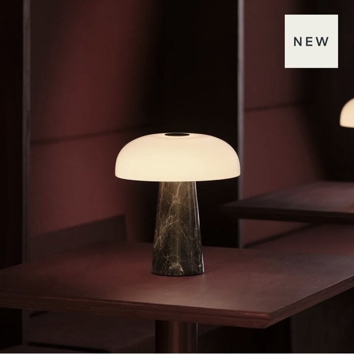 Glossy - Mini Rechargeable Portable Table Lamp - Grey Brown