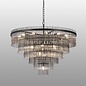 Allora - Bronze and Smoked Glass Rods Chandelier - Large