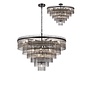 Allora - Bronze and Smoked Glass Rods Chandelier - Large