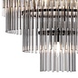 Allora - Bronze and Smoked Glass Rods Chandelier - Large