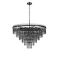 Allora - Bronze and Smoked Glass Rods Chandelier - Large