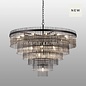 Allora - Bronze and Smoked Glass Rods Chandelier - Large
