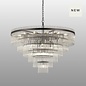 Allora - Bronze and Clear Glass Rods Chandelier - Large