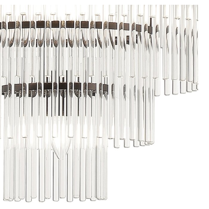 Allora - Bronze and Clear Glass Rods Chandelier - Large