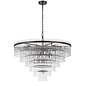 Allora - Bronze and Clear Glass Rods Chandelier - Large
