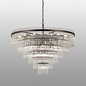 Allora - Bronze and Clear Glass Rods Chandelier - Large