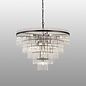 Allora - Bronze and Clear Glass Rods Chandelier - Medium