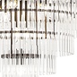 Allora - Bronze and Clear Glass Rods Chandelier - Medium