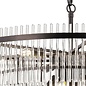 Allora - Bronze and Clear Glass Rods Chandelier - Medium