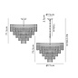Allora - Bronze and Clear Glass Rods Chandelier - Medium