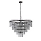 Allora - Bronze and Smoked Glass Rods Chandelier - Medium