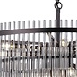 Allora - Bronze and Smoked Glass Rods Chandelier - Medium