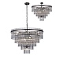 Allora - Bronze and Smoked Glass Rods Chandelier - Medium