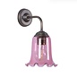 Ebba - Pink Glass and Antique Brass Wall Light - David Hunt