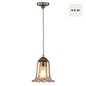 Ebba - Amber Glass and Antique Brass Pendant - David Hunt