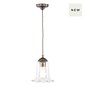 Ebba - Clear Glass and Antique Brass Pendant - David Hunt