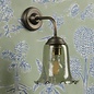 Ebba - Green Glass and Antique Brass Wall Light - David Hunt