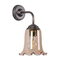 Ebba - Amber Glass and Antique Brass Wall Light - David Hunt