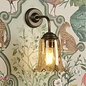 Ebba - Amber Glass and Antique Brass Wall Light - David Hunt