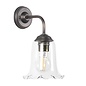 Ebba - Clear Glass and Antique Brass Wall Light - David Hunt