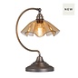 Ethel - Amber Glass and Antique Brass Table Lamp - David Hunt