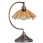 Ethel - Amber Glass and Antique Brass Table Lamp - David Hunt
