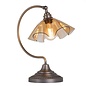 Ethel - Amber Glass and Antique Brass Table Lamp - David Hunt