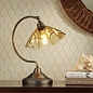 Ethel - Amber Glass and Antique Brass Table Lamp - David Hunt