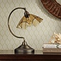 Ethel - Amber Glass and Antique Brass Table Lamp - David Hunt